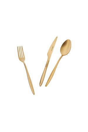 Laurel Matte Gold 42 Parça 6 Kişilik Kutulu Çatal Kaşık Bıçak Takımı 153.03.08.2150 - Karaca
