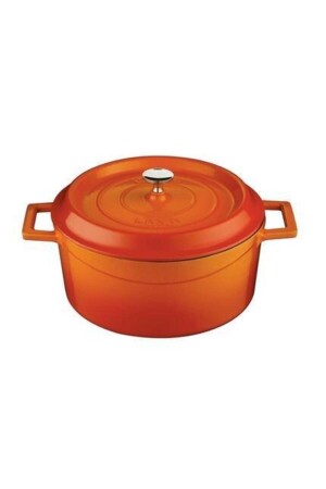 Lava Trendy Runder Topf aus Gusseisen, Durchmesser 28 cm, Orange Fma04439 TC28K2O - 2