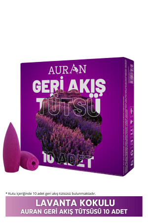 Lavanta Kokulu Geri Akış Tütsüsü konik Tütsü Lavander Backflow Incense Cones 10 Adet AuranIncenseCones01 - 3