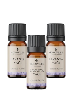 Lavanta Uçucu Yağı 3'lü Set %100 Saf Ve Doğal ( Lavender Essential Oil) 3x10 ml MonovilleSetNo20 - 2