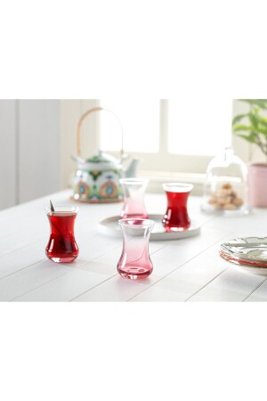 Lavem-Pink Touch 6'lı Çay Bardağı - 155 ml 1KBARD0554-8682116243346 - 1