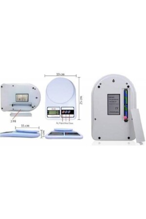 LCD-Großbildschirm, digitale Präzisions-Küchenwaage, elektronische Waage, 10 kg, 2 Batterien im Lieferumfang enthalten - 7