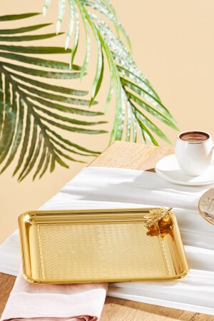 Leafy Kare Tepsi Gold 600.15.01.2823-1 - Emsan