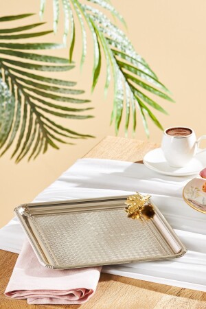 Leafy Kare Tepsi Platin 600.15.01.2823-1 - Emsan