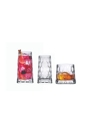 Leafy Wasserglas, Softdrink- und Whiskeyglas-Set, 12-teilig, leaft-12-teilig - 1