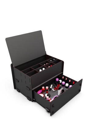 Lean Schmuck-/Make-up-Tisch-Organizer aus Holz mit 10 Fächern und Schubladen - 2