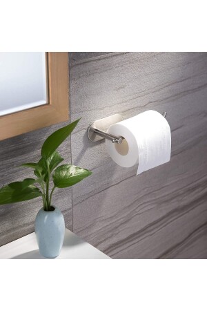 Lebenslanger Toilettenpapierhalter aus Edelstahl / Toilettenpapierhalter mit Klebesystem - 1