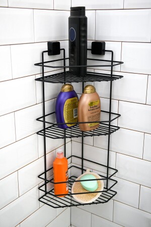 Lebenslanges, selbstklebendes Badezimmerregal aus Edelstahl – Badezimmer-Organizer – Badezimmer-Organizer – Shampoo-Regal - 6