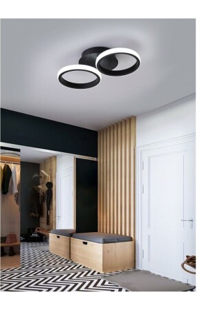 م.ن.ز-لولا تصميم حديث ملون أسود غرفة المعيشة غرفة المطبخ القاعة البيضاء LED 2 قطع الشنابل LLA2 - Fer Avize