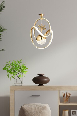 مـنـز - فخـة مصباح العريـض الحديث LED شمعـة ذهبية صفراء متعددة المراحل 3 ألوان برينز 651 - burenze