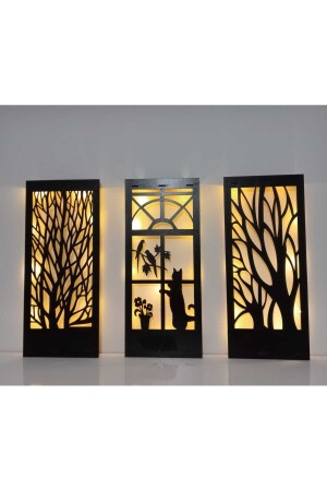 منز-وودين منصة LED ضوء الطاولة 3 - Baaç