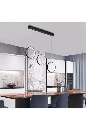 م.ن.ز-لوبيز تصميم حديث ألوان سوداء غرفة المعيشة مطبخ أبيض LED صفارة العريضة 3-قطع الشنادل LPZS1 - Fer Avize