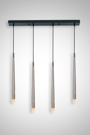 مـنـز-طويل LED لون الفضة مغطى 4 مصباح معلق LED LLSAA0101-4S - Fivorno Aydınlatma