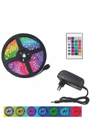 LED 5 Mt Farbgesteuerter Adapter Doppelseitiges Klebeband Plug and Play RGB 20 Funktionsstreifen HN10 - 4