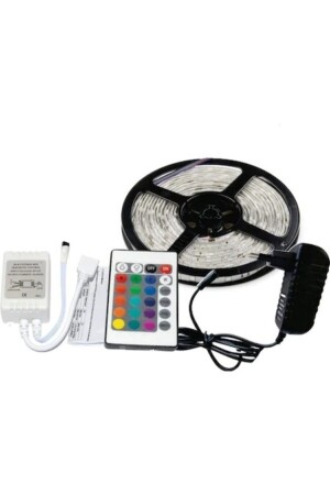 LED 5 Mt Farbgesteuerter Adapter Doppelseitiges Klebeband Plug and Play RGB 20 Funktionsstreifen HN10 - 7