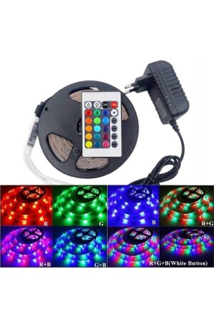 LED-animierte Plug-and-Play-gesteuerte Transformator-RGB-Lichtleiste, Beleuchtung, 5 Meter - Alkiliç