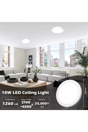 Led Banyo Balkon Tuvalet Lambası Tavana Sıfır Led Armatür Avize 6500k Beyaz Işık - 1