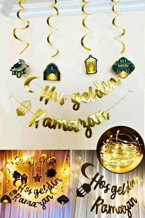 LED-beleuchtetes Willkommens-Ramadan-Schild, Eid al-Fitr-Deckenornament, Sultan von 11 Monaten, religiöses Ornament, Ornament-Set für alle Altersgruppen - 6