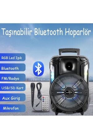 LED-Bluetooth-Partylautsprecher, Karaoke-Soundsystem mit Mikrofon-Fernbedienung, 1175 Lautsprecher - 1