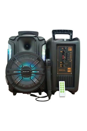 LED-Bluetooth-Partylautsprecher, Karaoke-Soundsystem mit Mikrofon-Fernbedienung, 1175 Lautsprecher - 4