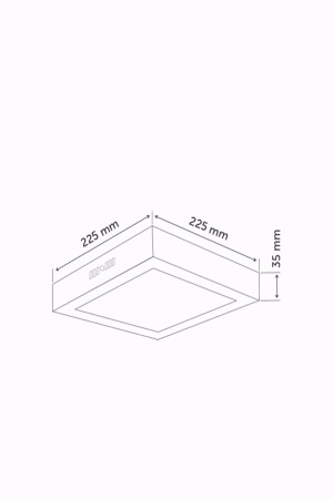 LED-Deckenleuchte für WC, Speisekammer, Büro, 18 W, quadratische Leuchte, Aufbaumontage, 6500 K weißes Licht, 220 V (Plug and Play), KDRPNL008 - 8