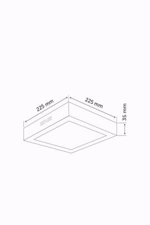 LED-Deckenleuchte für WC, Speisekammer, Büro, 18 W, quadratische Leuchte, Aufbaumontage, schwarzes Gehäuse, gelbes Licht, 2700 K, 220 V, KDRSBLACK PANEL8 - 5