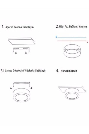 LED-Deckenleuchte für WC, Speisekammer, Büro, 18 W, quadratische Leuchte, Aufbaumontage, schwarzes Gehäuse, gelbes Licht, 2700 K, 220 V, KDRSBLACK PANEL8 - 6