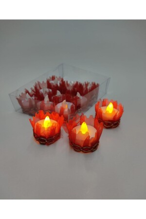 LED-Henna-Handkerze, rote LED-Henna-Handkerze - 2