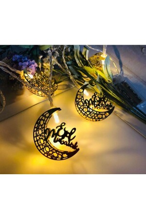منز عيد مبارك عيد مبارك مزخرفة بطارية تعمل سلسلة ضوء LED مع الدافع - Epazzar