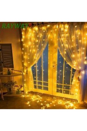 الستارة من الأسلاك الموسيقية مع LED Light Control 300 LEDs 3 X 3 متر 8 مصابيح النهار المتحركة مع USB L89JN - Eren