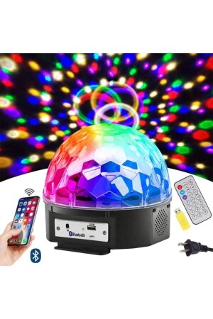 Led Magıc Cristal Sihirli Küre Bluetooth'lu Kumandalı Usb Girişli Parti Ve Disko Topu - 1