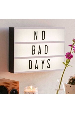 Led Message Light Box 96 Harfli Dekoratif Led Işıklı Mesaj Panosu A4 Büyüklüğünde dg-799 - 3