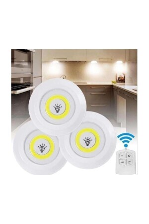 مصباح ثلاثي البقع LED يعمل بطارية مجهزة للشاشة اللاسلكية مع التحكم عن بعد - Newstore Home