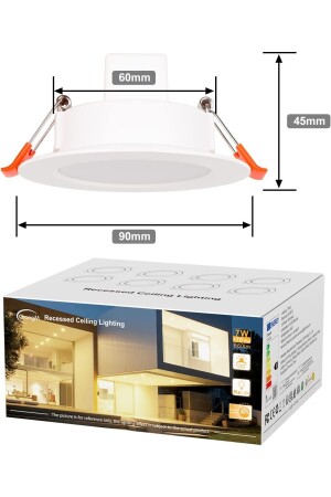 Led Spot Einbaustrahler 7 W Warmweiß (8 Stück) 3140057 - 8