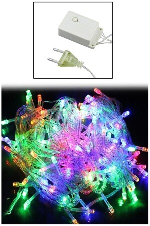 LED Stecker RGB 10 Meter 100 LED LED Lampe Weihnachten Tannenbaum Ornament Buntes Licht Messing - 1