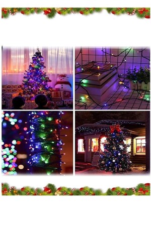 LED Stecker RGB 10 Meter 100 LED LED Lampe Weihnachten Tannenbaum Ornament Buntes Licht Messing - 3