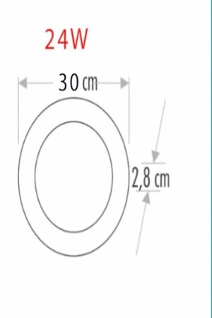 Led Tavan Wc Kiler Ofis Lambası 24 W Armatür Sıva Üstü 6500 K Beyaz Işık 220 V ( Tak Çalıştır ) KDRPNL0012 - 10