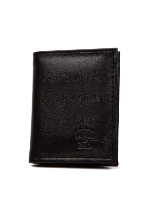Leder-Geldbörse in schwarzer Farbe, Herren-Geldbörse mit Münzfach und Kartenfach, mehrere Fächer, täglich NWPO2SUNI1 - 3