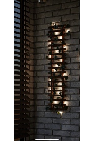 Ledli Pilli Çamağacı Ahşap Saksı Sarmaşıklı Standı Çiçeklik Kış Bahçesi Balkon Dekor Yapay Çiçek - Msağwoods