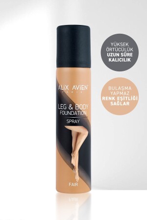 Leg Foundation Fair Spray Foundation mit Bräunungseffekt und Vorbeugung von Dehnungsstreifen und -erscheinungen, 75 ml - 2