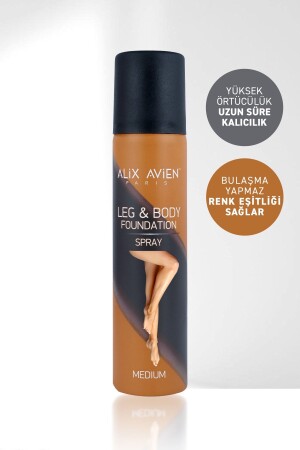 Leg Foundation Medium Spray Foundation mit Bräunungseffekt und Verhinderung von Dehnungsstreifen und -erscheinungen, 75 ml - 3