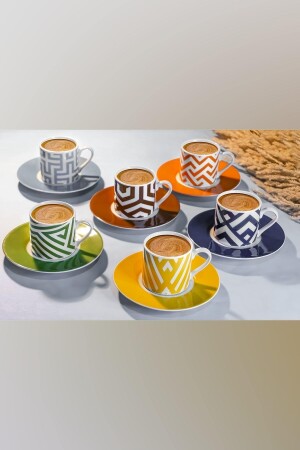 Legacy Ethnic Pattern Kaffeetassen-Set für 6 Personen, 90 ml, 12-teilig, dop12614275igo - 2