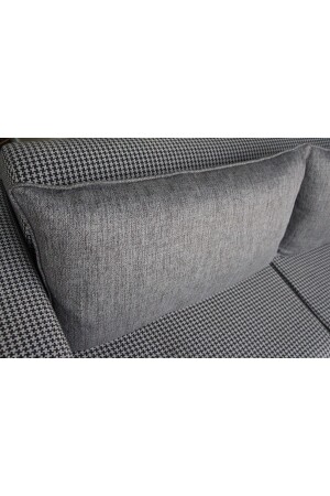 Leinen-Anthrazitgraues Sofa-Rückenkissen / Sofakissen / Rückenkissenbezug 1870GRAY - 1