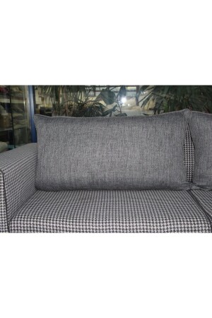 Leinen-Anthrazitgraues Sofa-Rückenkissen / Sofakissen / Rückenkissenbezug 1870GRAY - 3