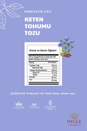 Leinsamenpulver mit präbiotischen Ballaststoffen – 180 g – vegan, glutenfrei und ohne Konservierungsstoffe - 3