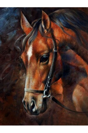 Leinwanddruck „Brown Horse Head Legend“ 100 x 140 BRWNHRSKNVSTBL012 - 5