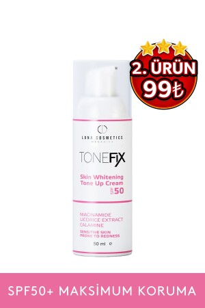 Pink Touch Tüm Ciltler Için Spf 50 Cilt Aydınlatıcı Ve Ton Eşitleyici Tonefix Pembe Yüz Güneş Kremi TF - 3