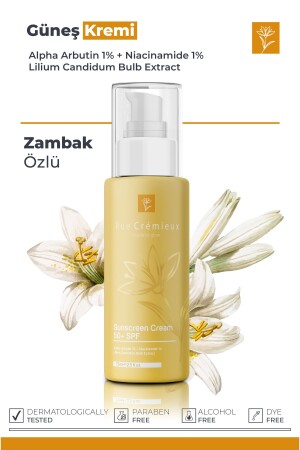 Leke Karşıtı Ve Nemlendirici Spf 50 Zambak Özlü Güneş Kremi 75ml (ARBUTİN NİAC %1) - Tk RC07 - 2