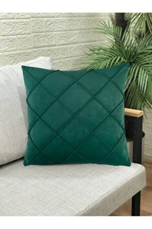 Leke Tutmaz Silinebilir Kapitoneli Kırlent Yastık Kılıfı - Nisahometeks