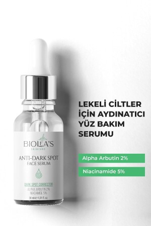 Lekeli Ciltler Için Aydınlatıcı Yüz Bakım Serumu Niacinamide 5% - Alpha Arbutin 2% 30 ml GST-4 - 2